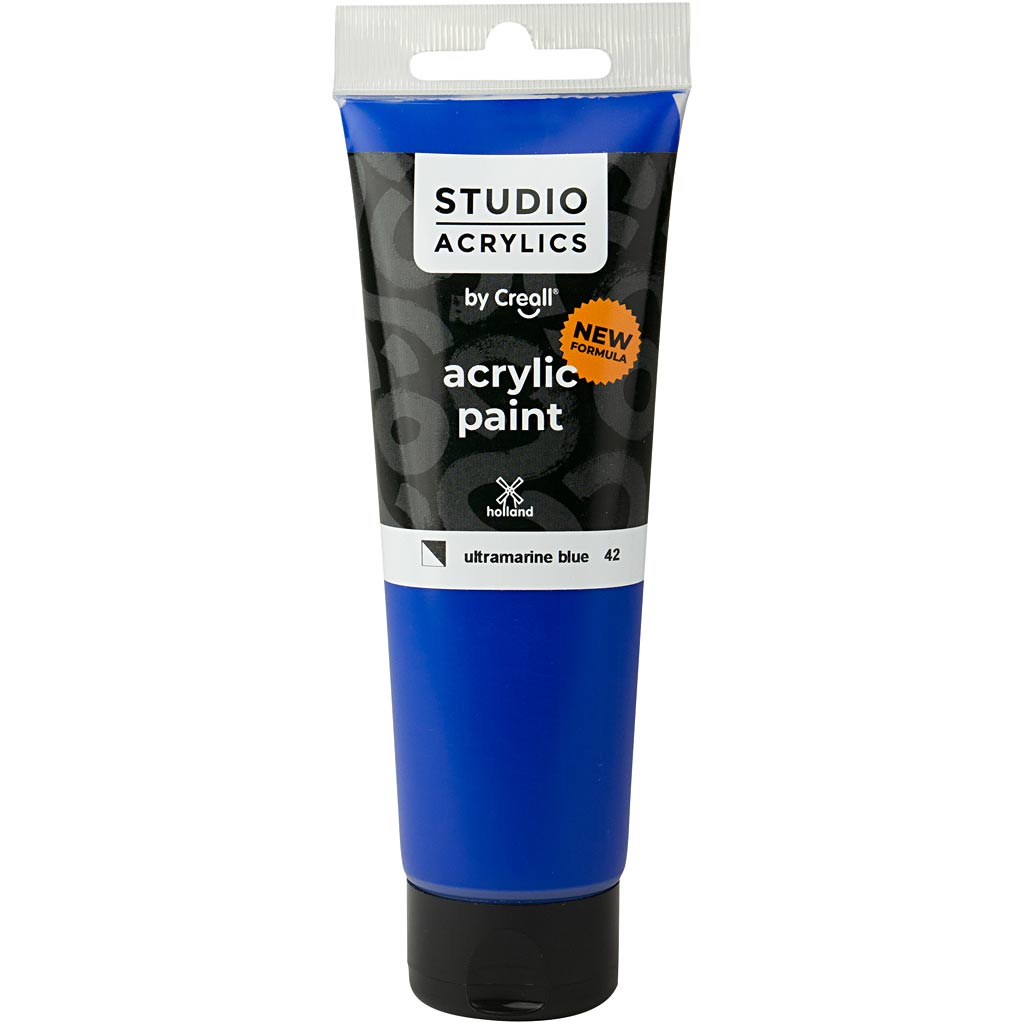 Creall Studio-Acrylfarbe, halbdeckend, Ultramarinblau (42), 120 ml 1 Flasche