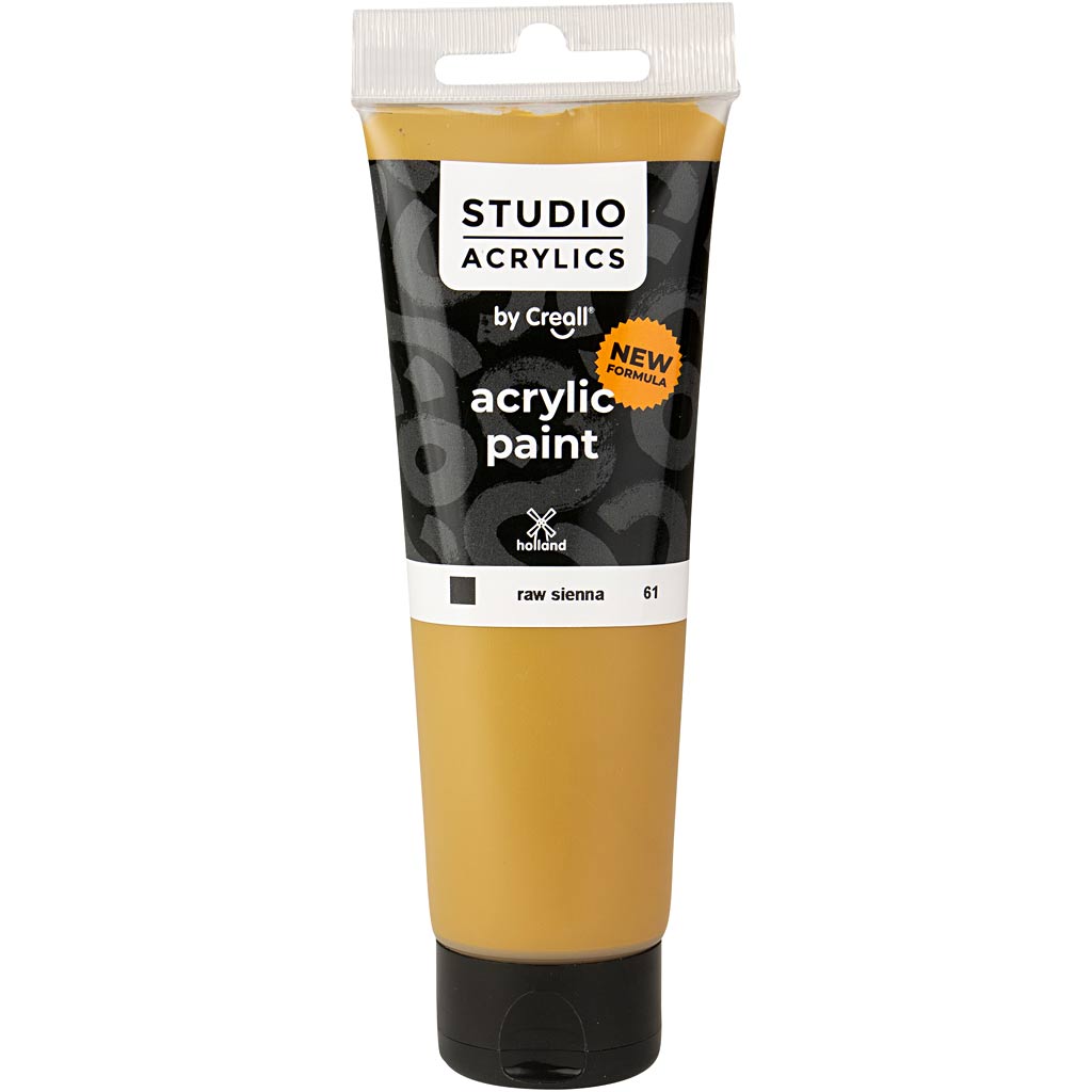 Creall Studio Acrylfarbe, deckend, Raw Sienna (61), 120 ml 1 Flasche