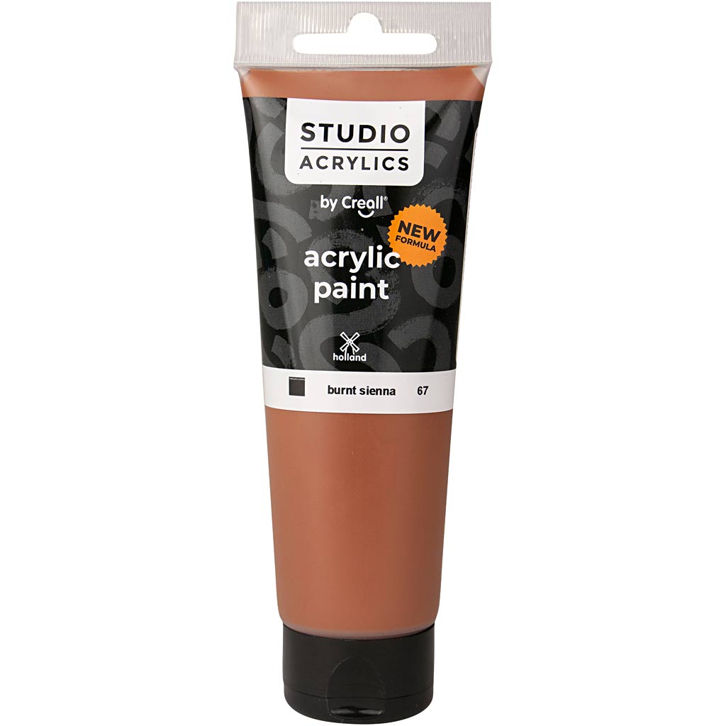 Creall Studio Acrylfarbe, deckend, gebrannte Siena (67), 120 ml 1 Flasche