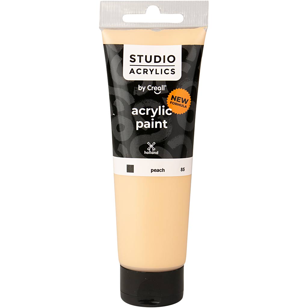 Creall Studio Acrylfarbe, deckend, Pfirsich (85), 120 ml 1 Flasche