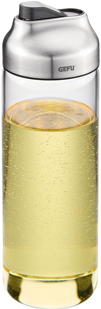 Gefu Kippo Öl- und Essigspender – 400 ml – Borosilikatglas – automatischer Ausgießdeckel – tropffrei