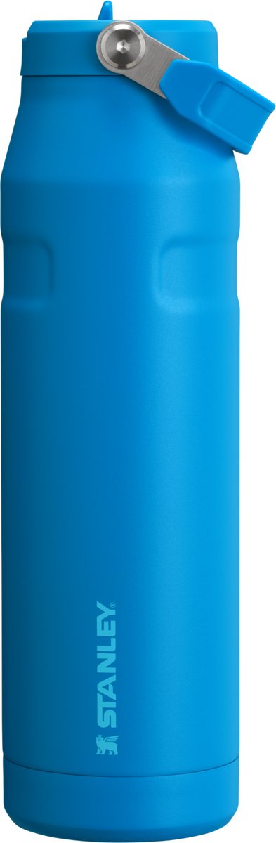 Stanley Flip Straw 2.0 Wasserflasche mit Strohhalm 1,06 l – 15 Stunden kalt – 3 Tage kalt mit Eis – Edelstahl-Trinkflasche – BPA-frei – auslaufsicher – spülmaschinenfest – Azurblau