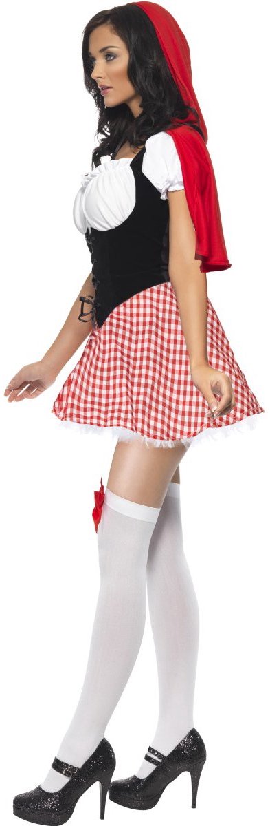 Smiffys sexy rotes Kapuzen-Outfit – Größenauswahl: Größe S