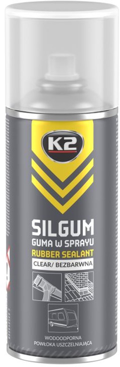 K2 Silgum-Serie – transparente elastische Beschichtung im Spray – 400 ml – wetter- und wasserbeständig