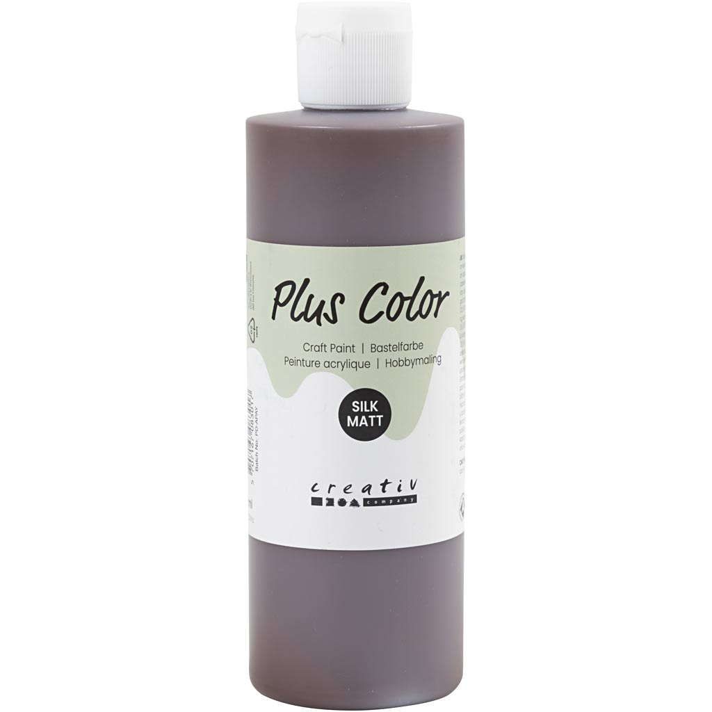 Plus Farbe Acrylfarbe, Schokolade, 250 ml 1 Flasche