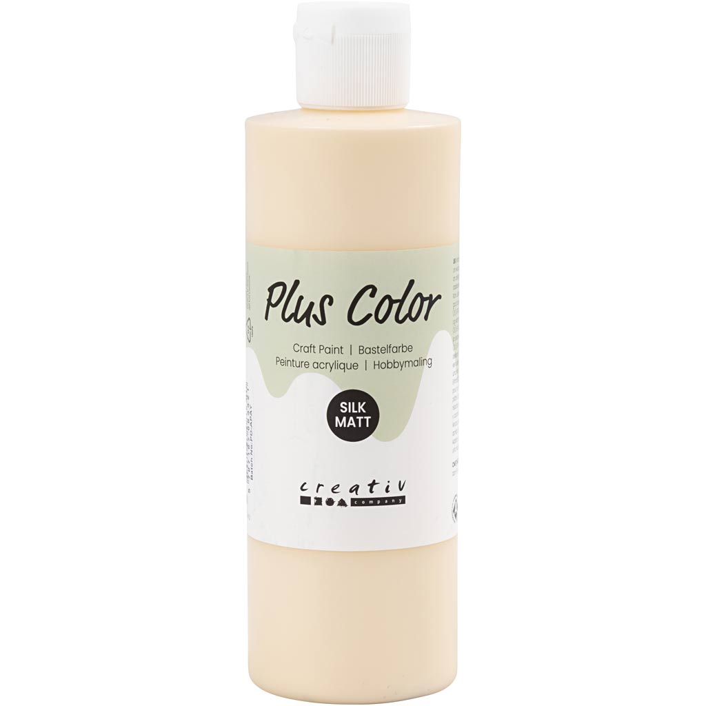 Plus Farbe Acrylfarbe, leicht beige, 250 ml 1 Flasche