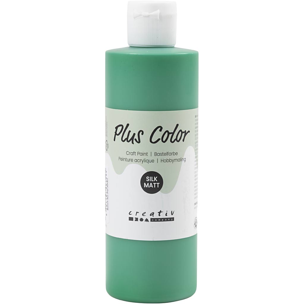 Plus Farbe Acrylfarbe, brillantes Grün, 250 ml 1 Flasche