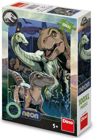 Neon -Puzzle der Dinosaurier 100 xl Stücke