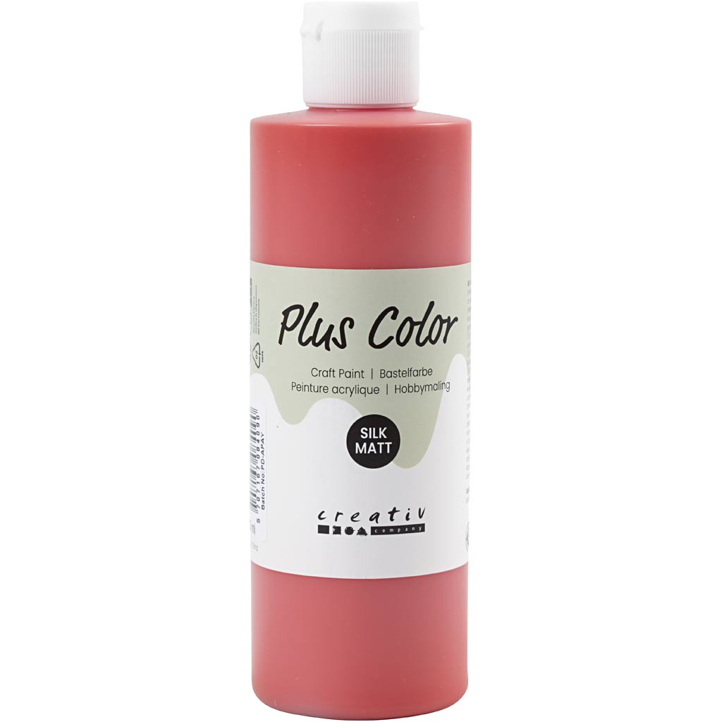 Plus Color Acrylfarbe, Purpurrot, 250 ml 1 Flasche