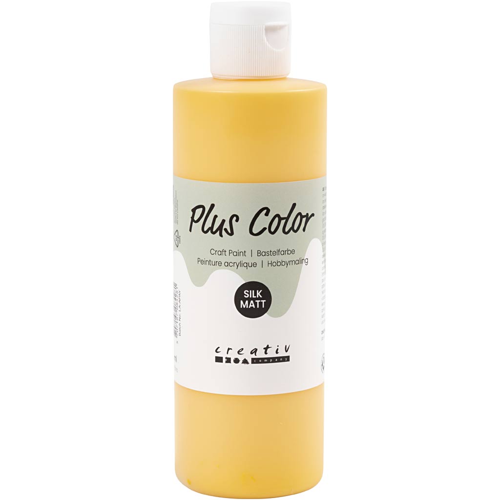 Plus Color Acrylfarbe, gelbe Sonne, 250 ml 1 Flasche