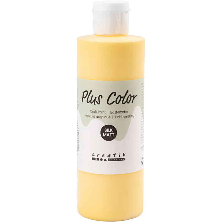 Plus Color Acrylfarbe, Krokusgelb, 250 ml 1 Flasche