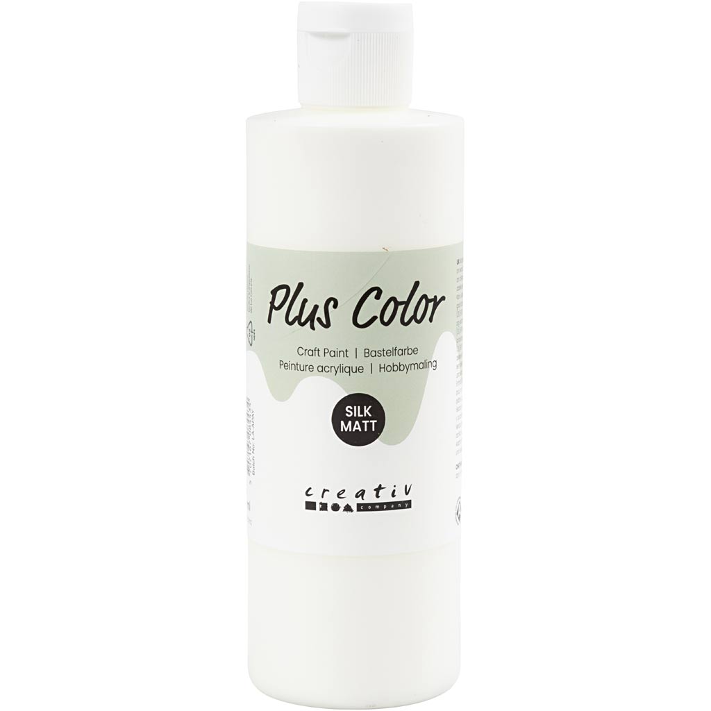Plus Color Acrylfarbe, gebrochenes Weiß, 250 ml 1 Flasche