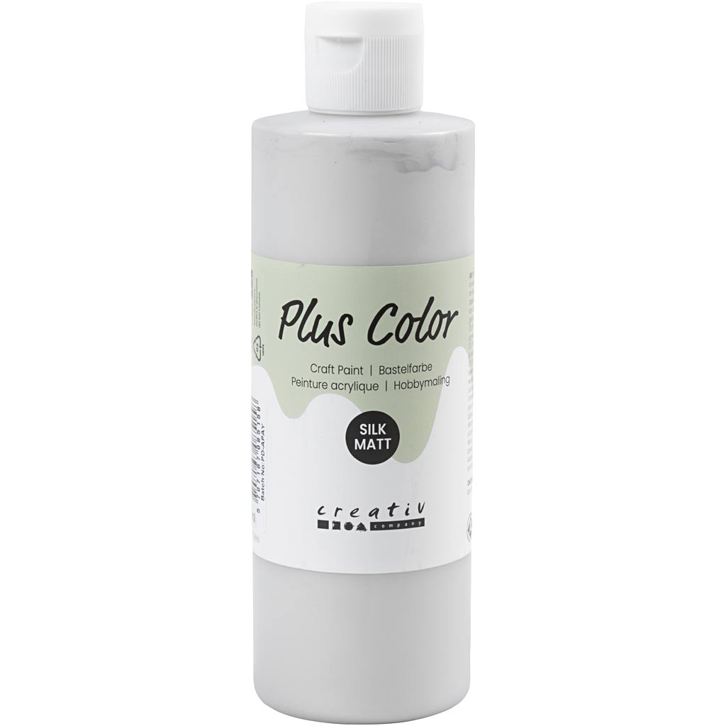 Plus Color Acrylfarbe, Silber, 250 ml 1 Flasche