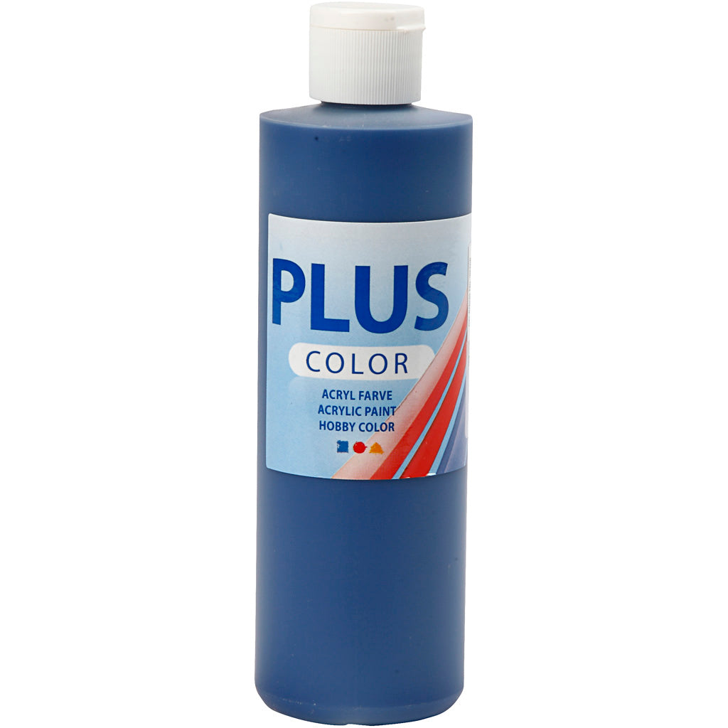 Plus Color Acrylfarbe, Marineblau, 250 ml 1 Flasche