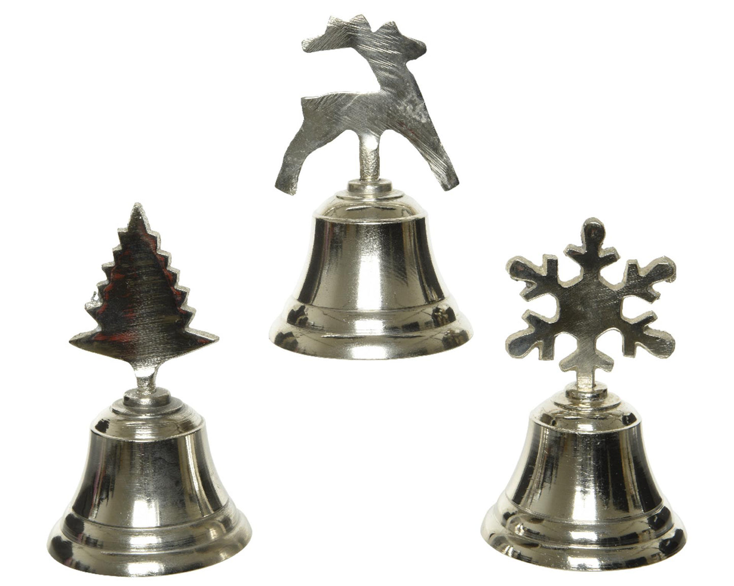 Decoris Tischglocke mit Aluminium silber