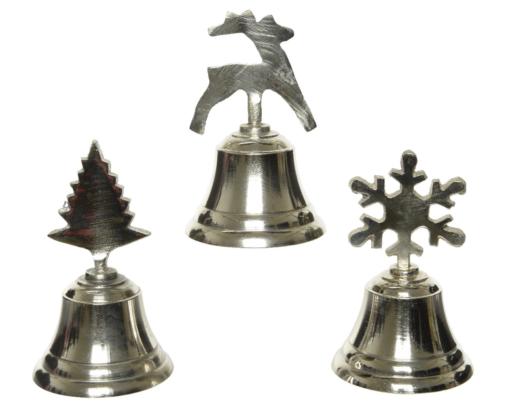 Decoris Tischglocke mit Aluminium silber