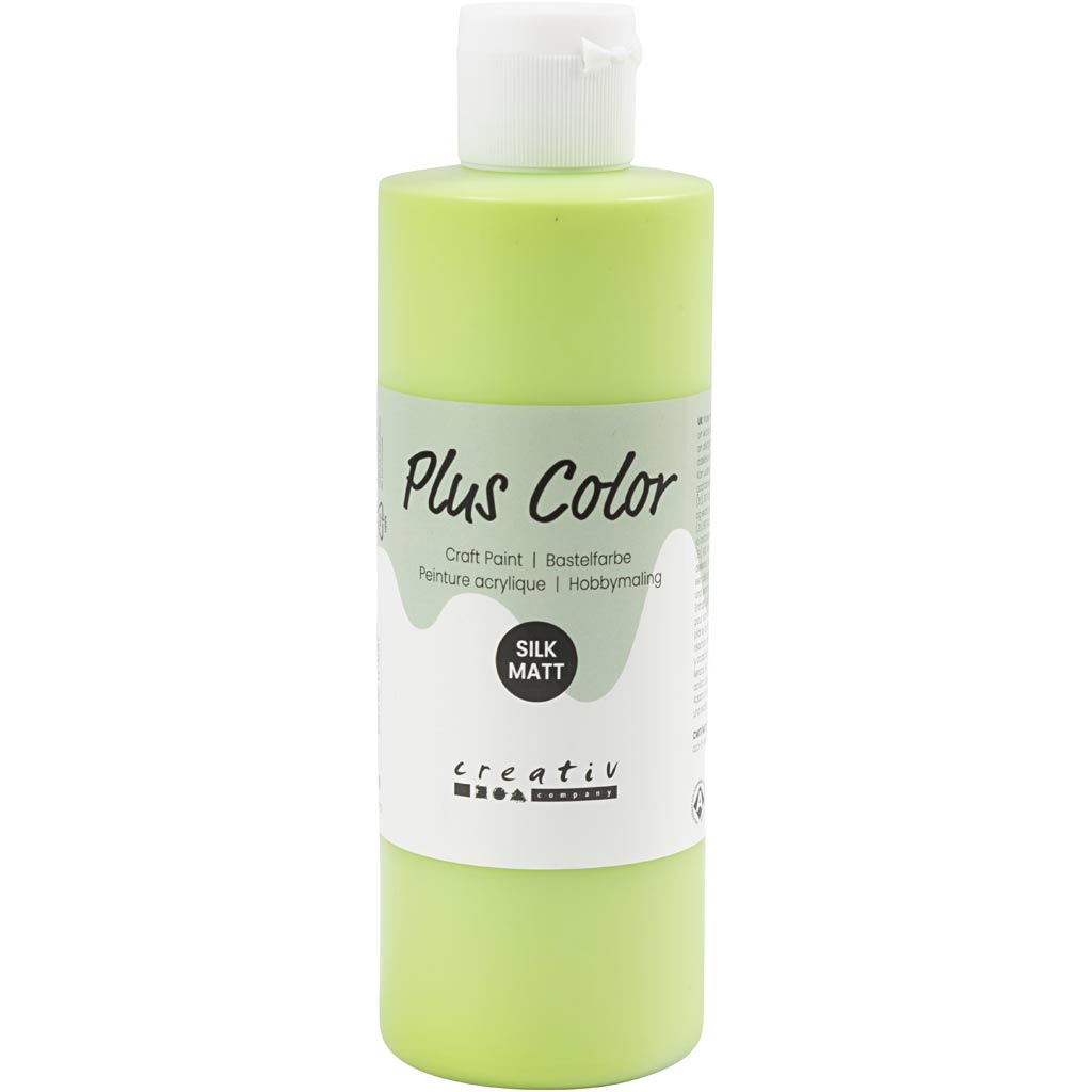 Plus Color Acrylfarbe, Limettengrün, 250 ml 1 Flasche