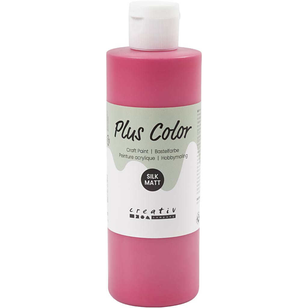 Plus Color Acrylfarbe, Primärrot, 250 ml 1 Flasche