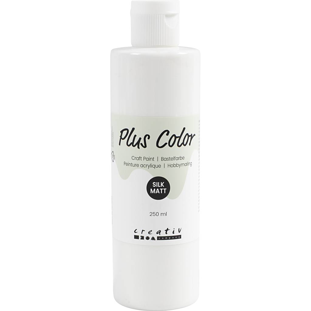 Plus Color Acrylfarbe, weiß, 250 ml 1 Flasche