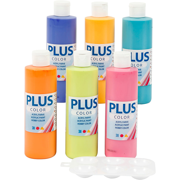 Plus Color Acrylfarbe, 6x250 ml 1 Dose