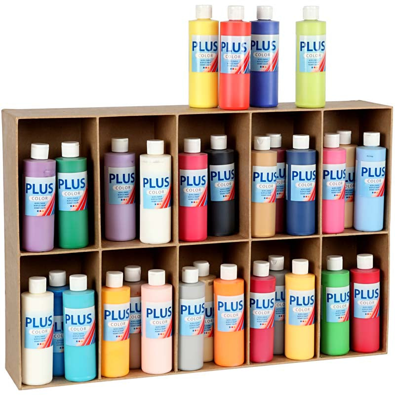Plus Color Acrylfarbe, verschiedene Farben, 30x250 ml 1 Box