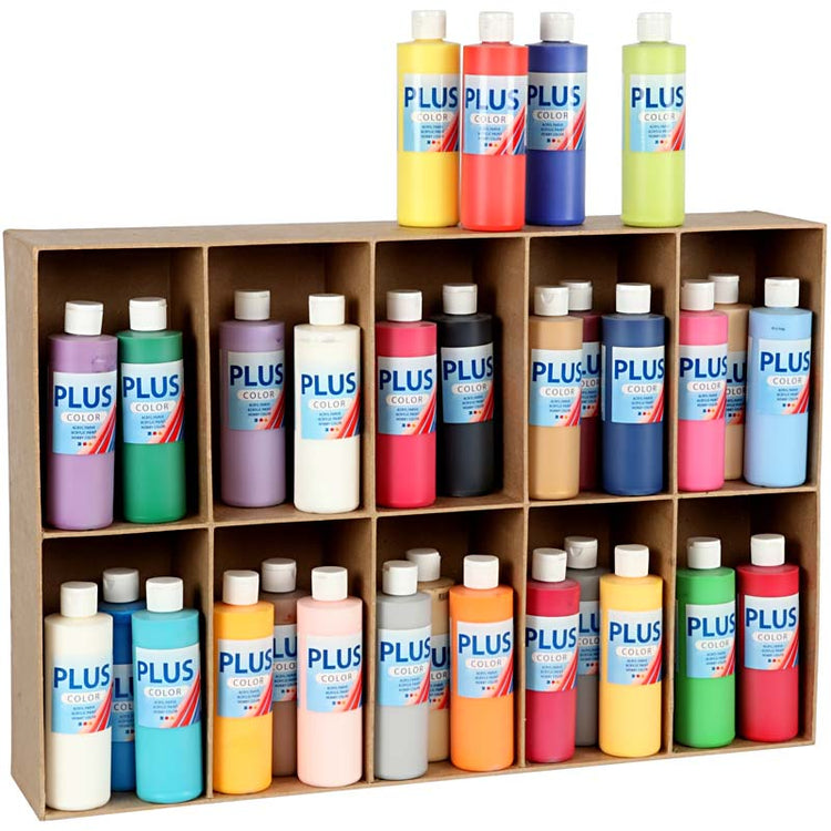 Plus Color Acrylfarbe, verschiedene Farben, 30x250 ml 1 Box