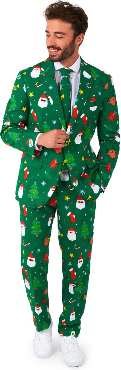 Opposuits Festivity Green – Herren-Weihnachtsanzug – Weihnachtsoutfit – Bad Christmas Suit Herren – Grün – Größe: EU 50