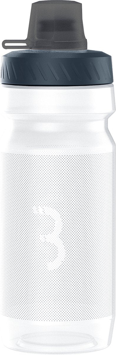 BBB Cycling Car Tank Mudcap Autoclose Trinkflasche Rennrad – Trinkflasche Fahrrad – Trinkflasche Radfahren MTB – Trinkflasche 550 ml – transparent – BWB-12