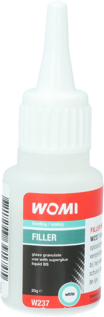 Womi Spachtelmasse W237 – 20 g weiß – starke Kunststoffreparatur – glatte Oberfläche – dauerhafte Haftung