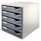 Kommode Leitz 5280 89 5 Schubladen 28,5 x 35,5 x 39 cm grau grau