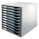 Kommode Leitz 5281 89 10 Schubladen29,1x35,2x29,2cm grau grau