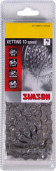 Simson Chain Derailleur 10 - Fahrradkette 10-fach, Anti-Rost-Beschichtung, 116 Glieder, 1 2 X5 64