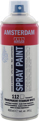 Amsterdam Aerosolfarbe – Sprühfarbe – Nr. 112 – Titanweiß transparent – 400 ml