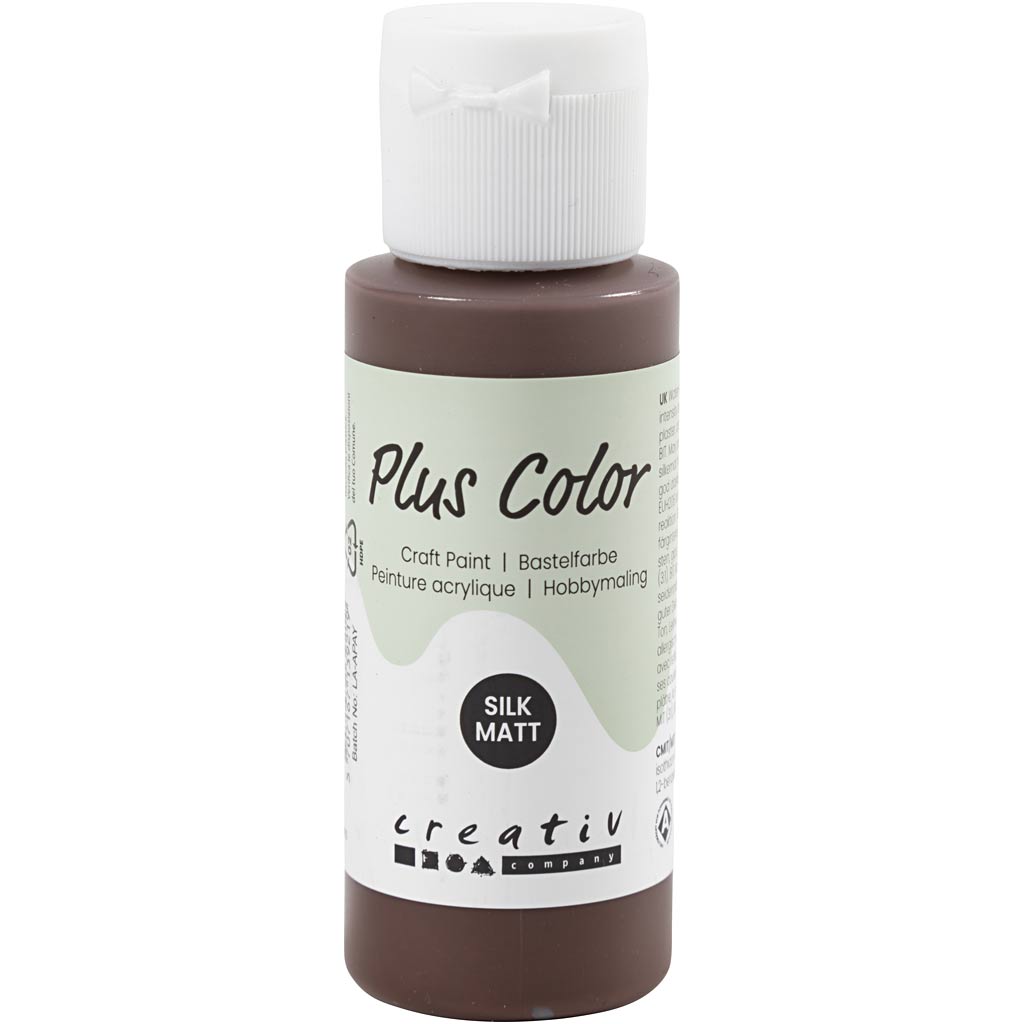 Plus Color Acrylfarbe, Schokolade, 60 ml 1 Flasche