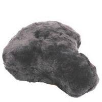 Sattelbezug 26 x 24 cm Schafsfell anthrazit