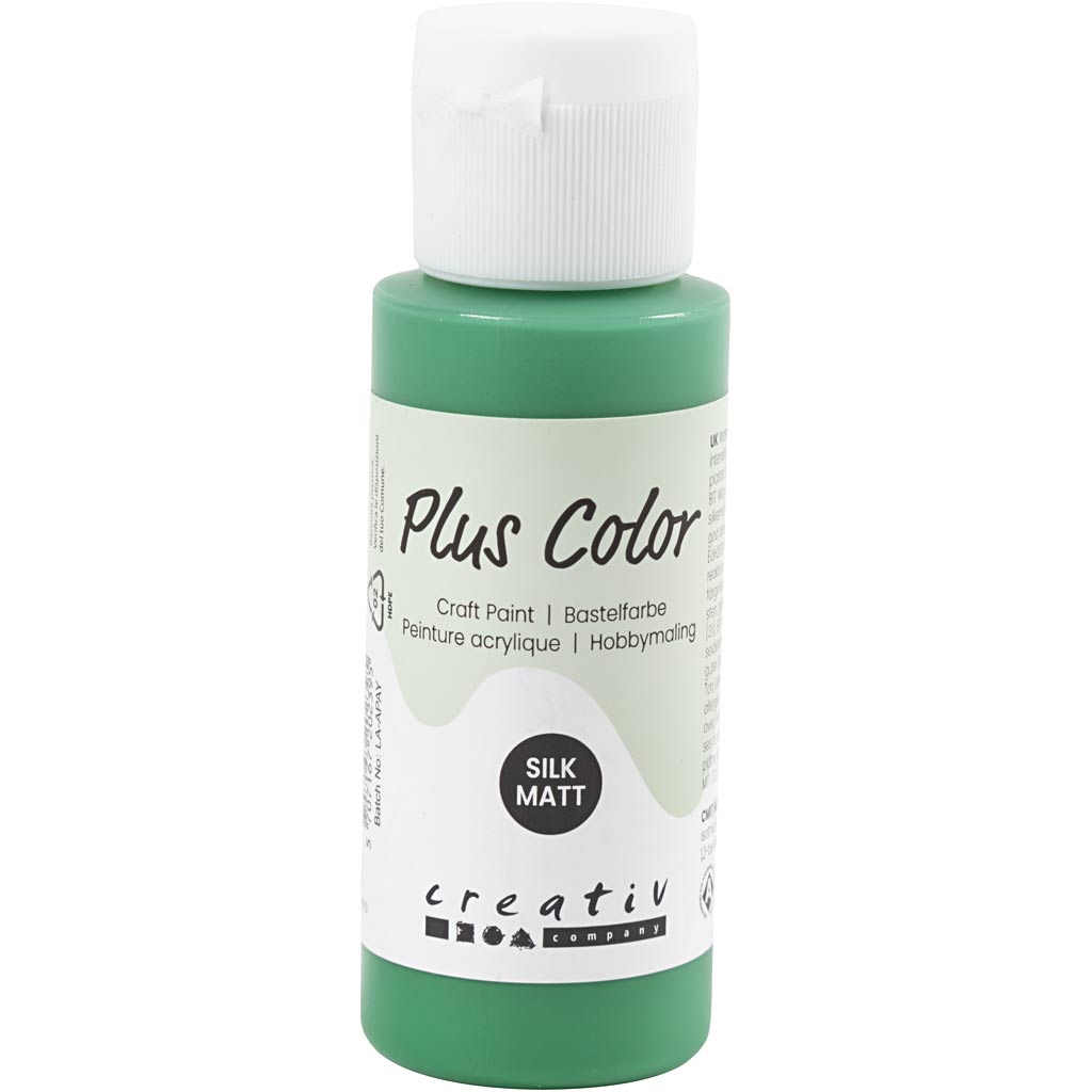 Plus Color Acrylfarbe, Brillantgrün, 60 ml 1 Flasche