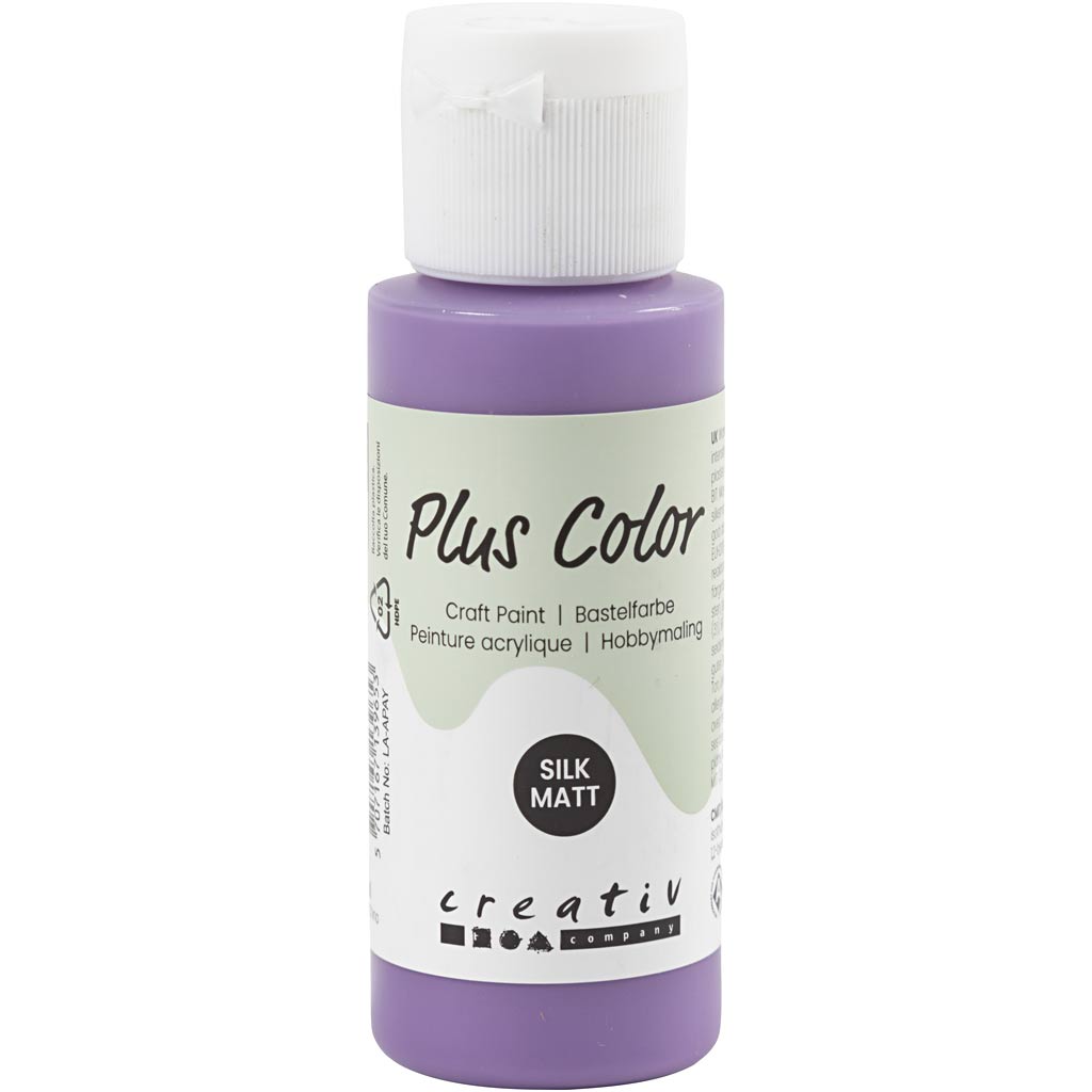 Plus Color Acrylfarbe, dunkles Flieder, 60 ml 1 Flasche