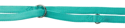 Trixie Dog -Leine Premium Doppel -stichigte verstellbare Ozeanblau