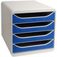 Kommode Big Box Multiform 310003d A4 27,8x34,7x26,7cm hellgrau blau