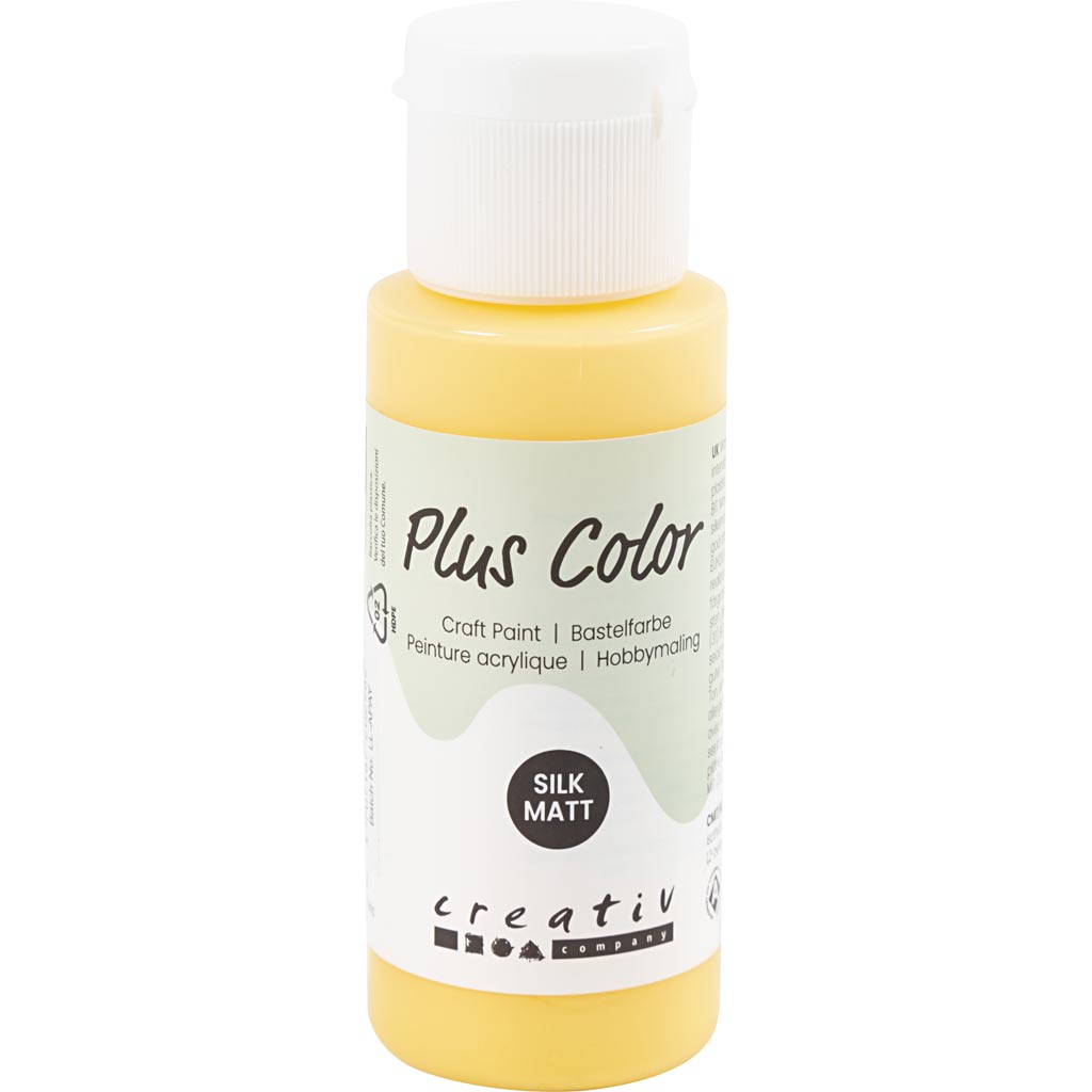 Plus Color Acrylfarbe, Krokusgelb, 60 ml 1 Flasche