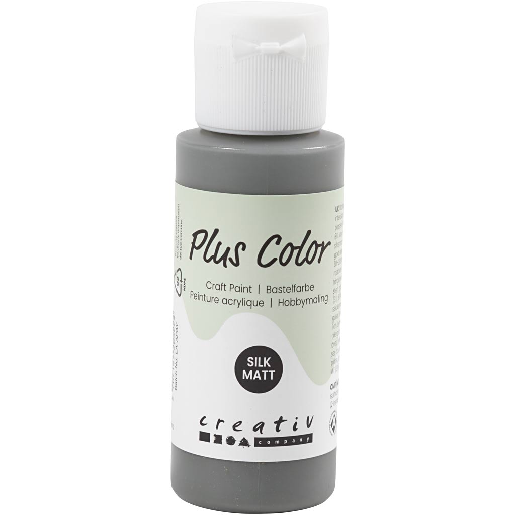 Plus Color Acrylfarbe, dunkelgrau, 60 ml 1 Flasche