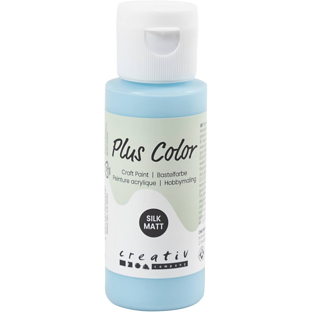 Plus Color Acrylfarbe, Eisblau, 60 ml 1 Flasche