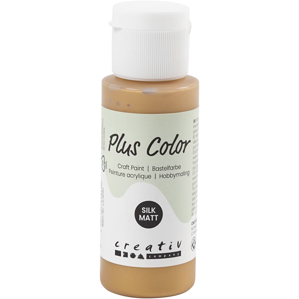 Plus Color Acrylfarbe, Gold, 60 ml 1 Flasche