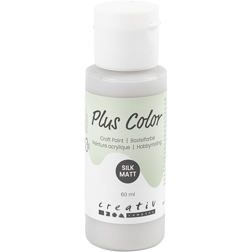 Plus Color Acrylfarbe, Silber, 60 ml 1 Flasche