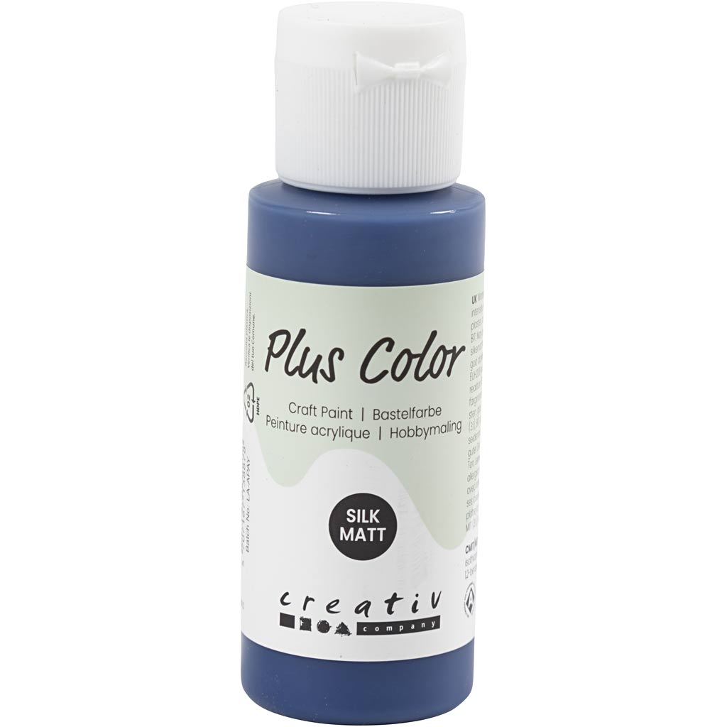 Plus Color Acrylfarbe, Marineblau, 60 ml 1 Flasche