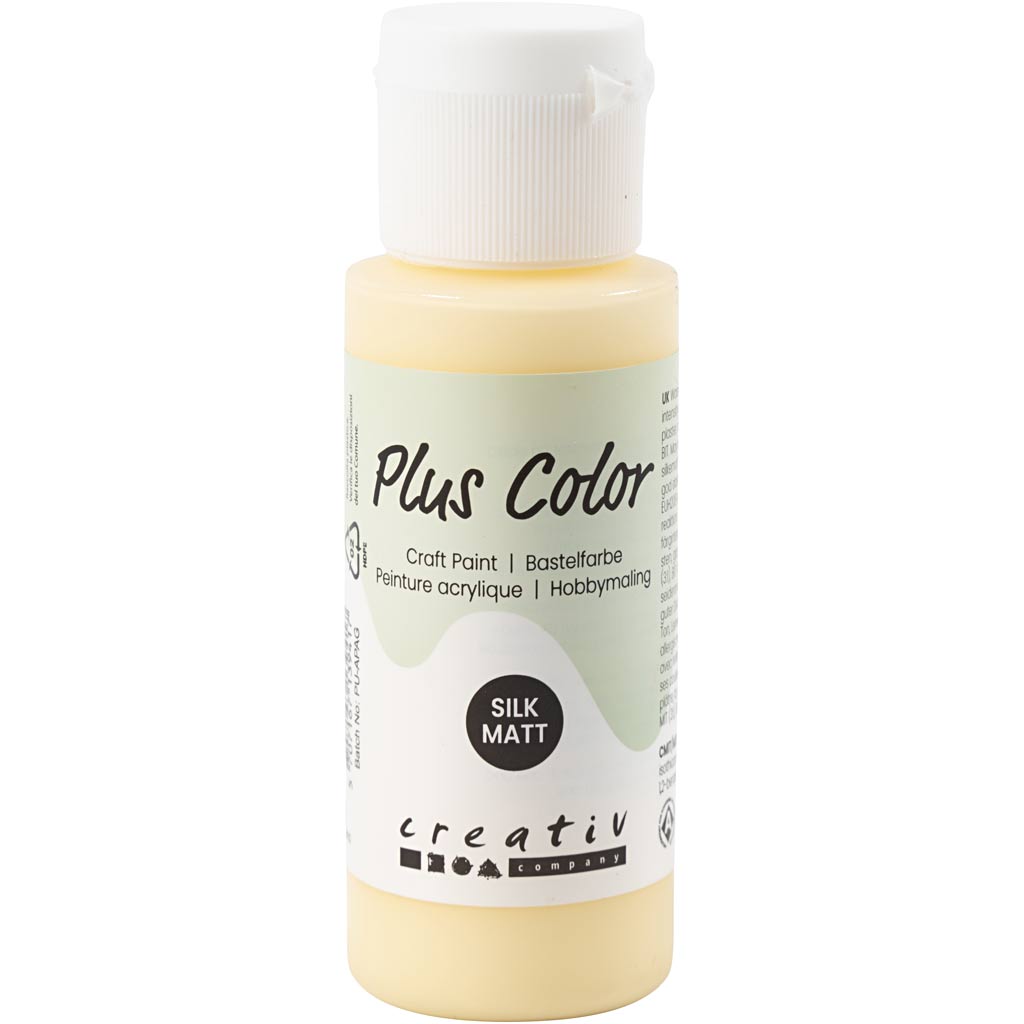 Plus Color Acrylfarbe, hellgelb, 60 ml 1 Flasche