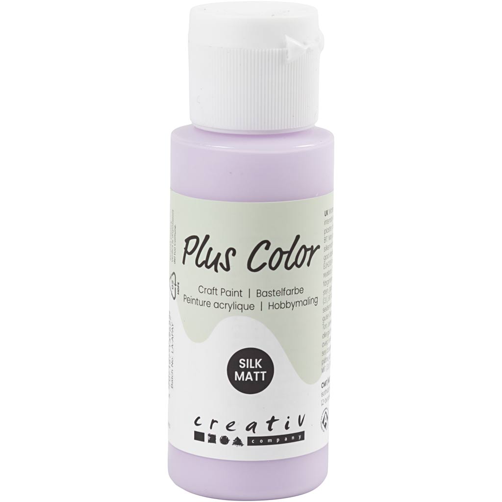 Plus Color Acrylfarbe, blasses Flieder, 60 ml 1 Flasche