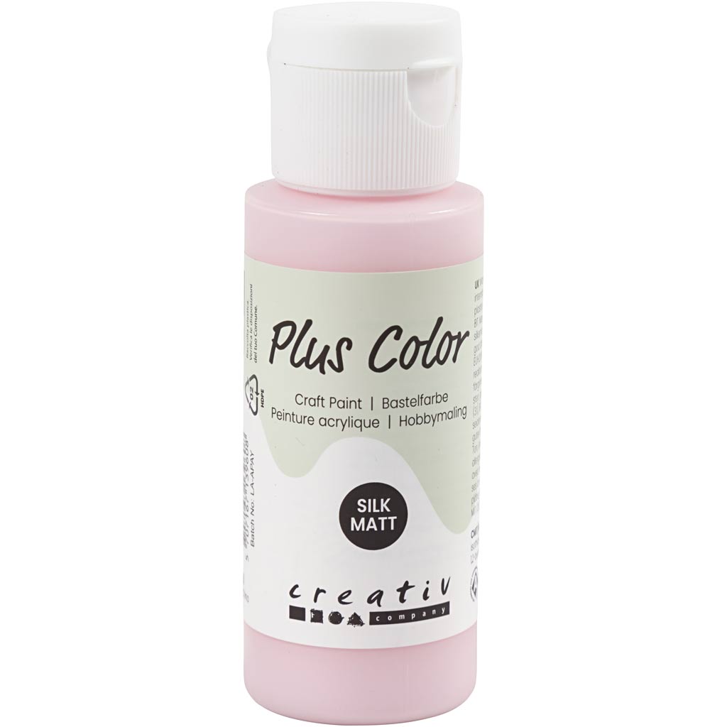 Creativ Company plus Farbakrylfarbe, weiches Pink, 60 ml