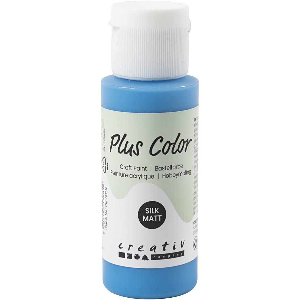 Plus color acrylic paint, primary blue, 60 ml 1 bottle