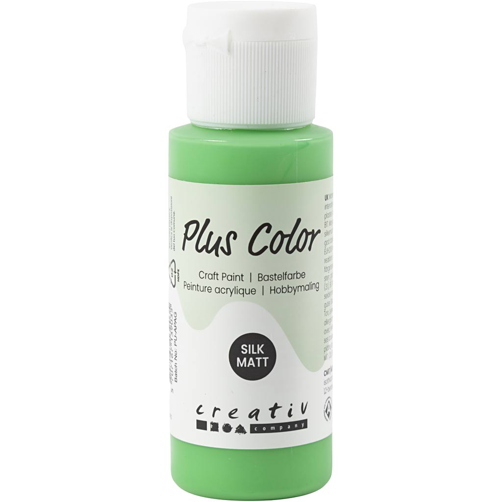 Plus Color Acrylfarbe, leuchtend grün, 60 ml 1 Flasche